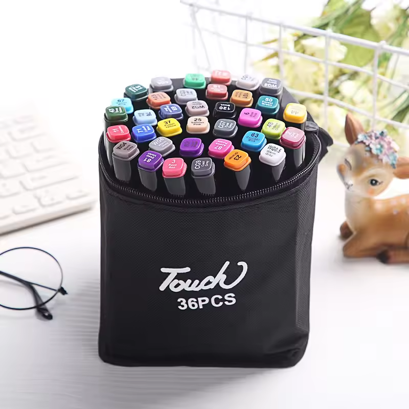 Mr Bonch | Dual Head Marker Set | Markers in Pouch Set | Available in 24, 36, 48, 60 or 80 piece set stationery