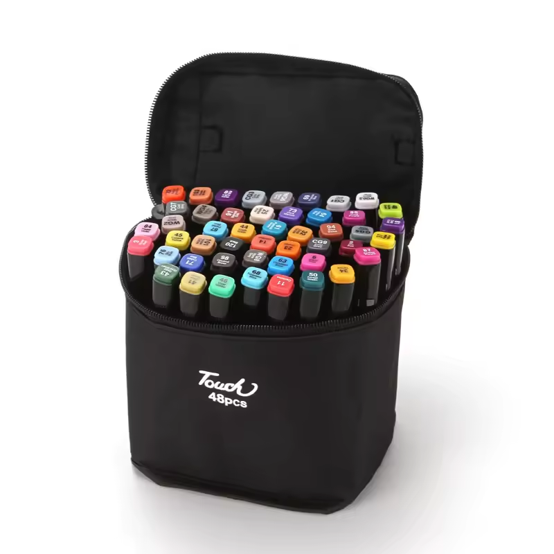 Mr Bonch | Dual Head Marker Set | Markers in Pouch Set | Available in 24, 36, 48, 60 or 80 piece set stationery