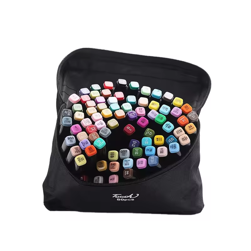 Mr Bonch | Dual Head Marker Set | Markers in Pouch Set | Available in 24, 36, 48, 60 or 80 piece set stationery
