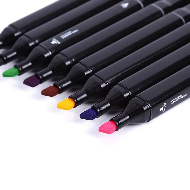 Mr Bonch | Dual Head Marker Set | Markers in Pouch Set | Available in 24, 36, 48, 60 or 80 piece set stationery