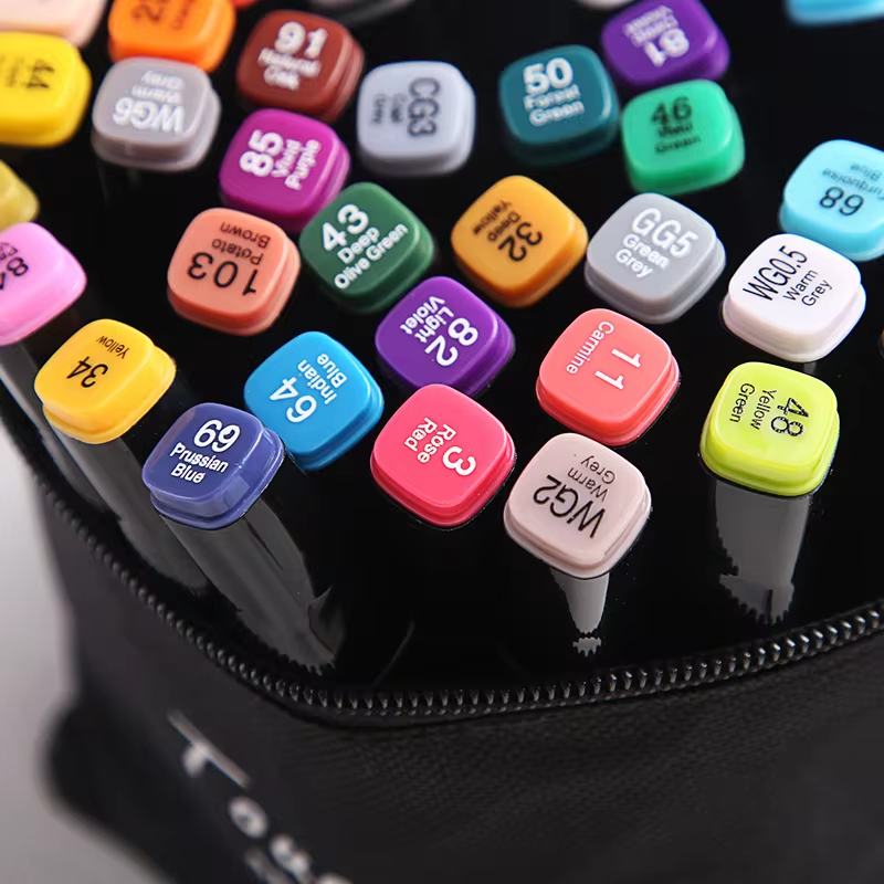 Mr Bonch | Dual Head Marker Set | Markers in Pouch Set | Available in 24, 36, 48, 60 or 80 piece set stationery