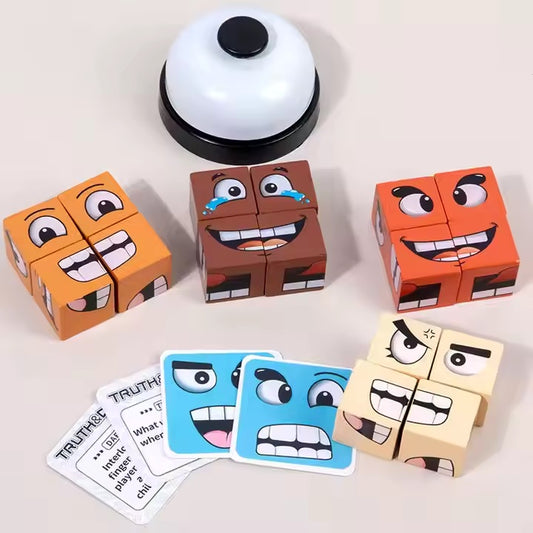 MrBonch | Face Block Game | Wooden Expressions Matching Block Puzzle Educational Games STEM