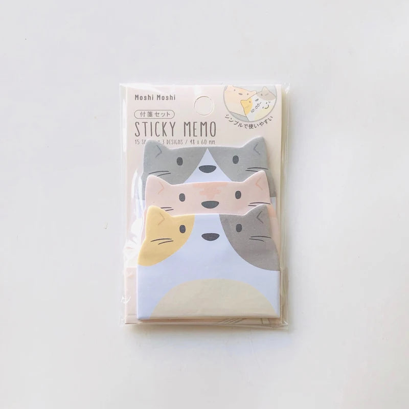 Cartoon Sticky Notes Kawaii Penguin Pig Bear Cat Memo Pads Sticker