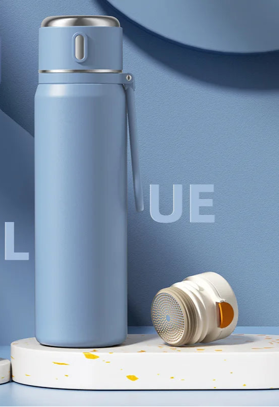 Stainless Steel Thermos Cup with tea cup