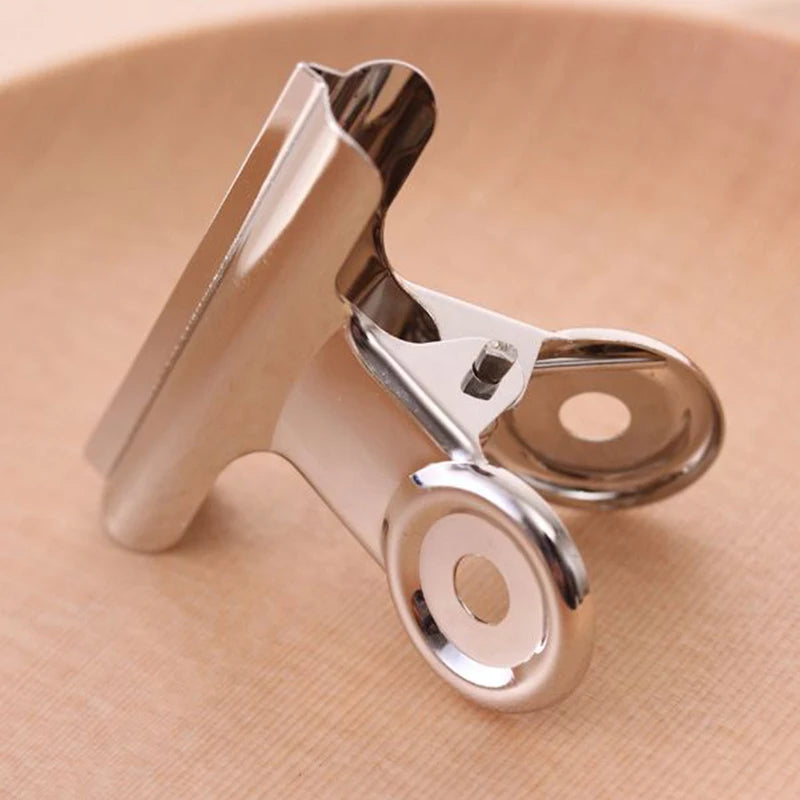 Foldback Metal Binder Clips Silver Grip