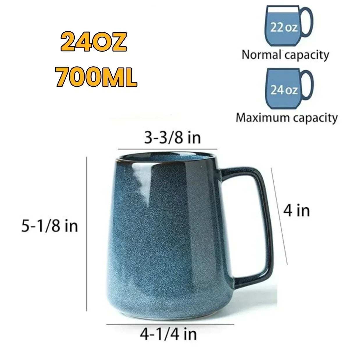 Large 24OZ 700ML Ceramic Coffee Mugs