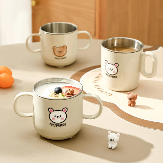 Cute Double Wall Milk Coffee Cup