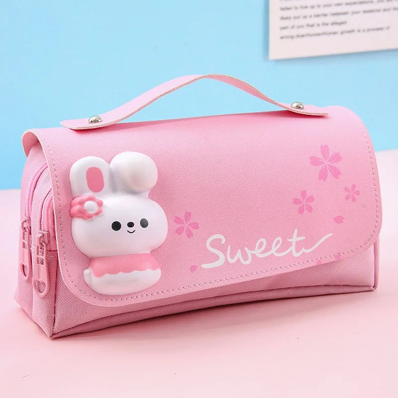 3D Kawaii Pencil Case Girls Decompression Pen Pouch
