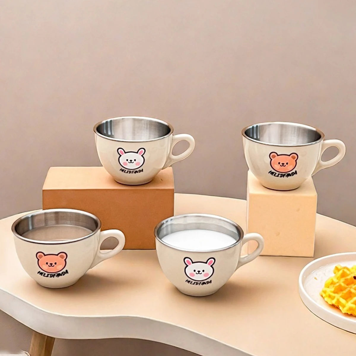 Cute Double Wall Milk Coffee Cup