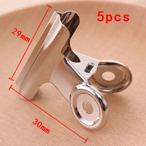 Foldback Metal Binder Clips Silver Grip
