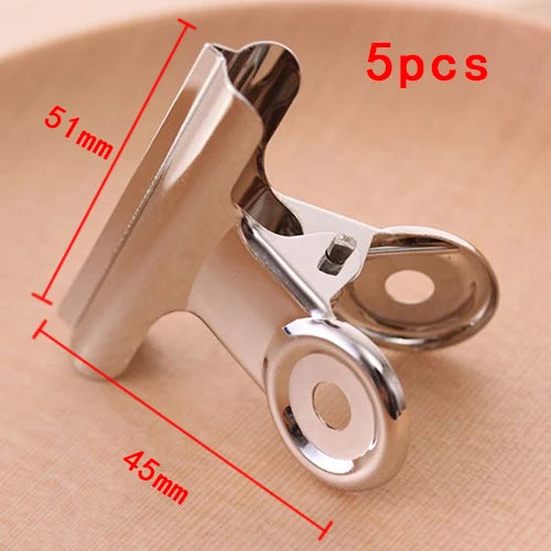 Foldback Metal Binder Clips Silver Grip