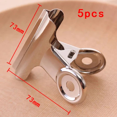 Foldback Metal Binder Clips Silver Grip
