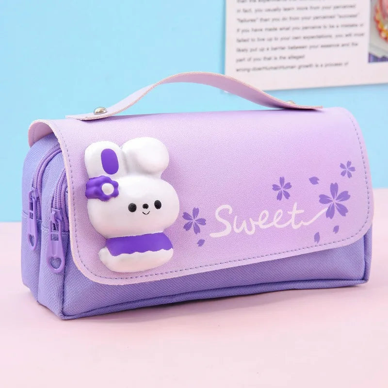 3D Kawaii Pencil Case Girls Decompression Pen Pouch