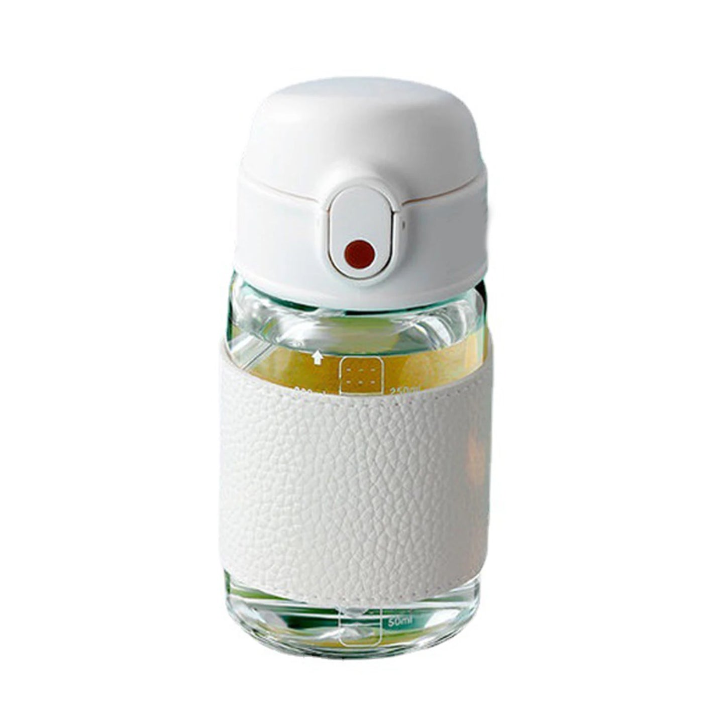 Portable Straw Glass Cup With Scale High Capacity Water Bottle