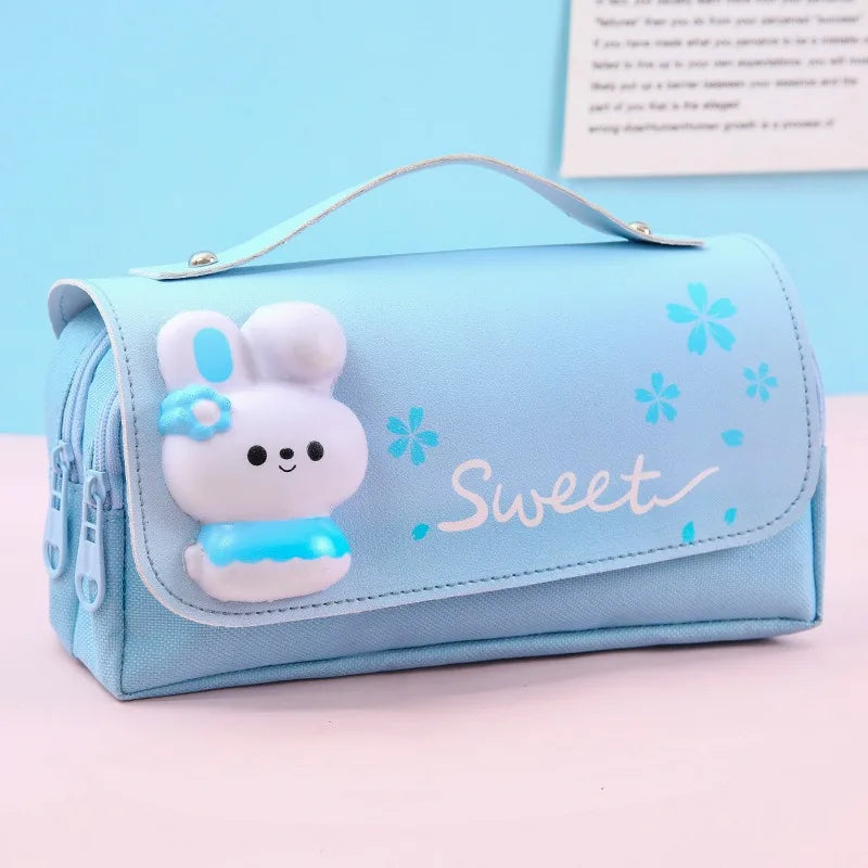 3D Kawaii Pencil Case Girls Decompression Pen Pouch