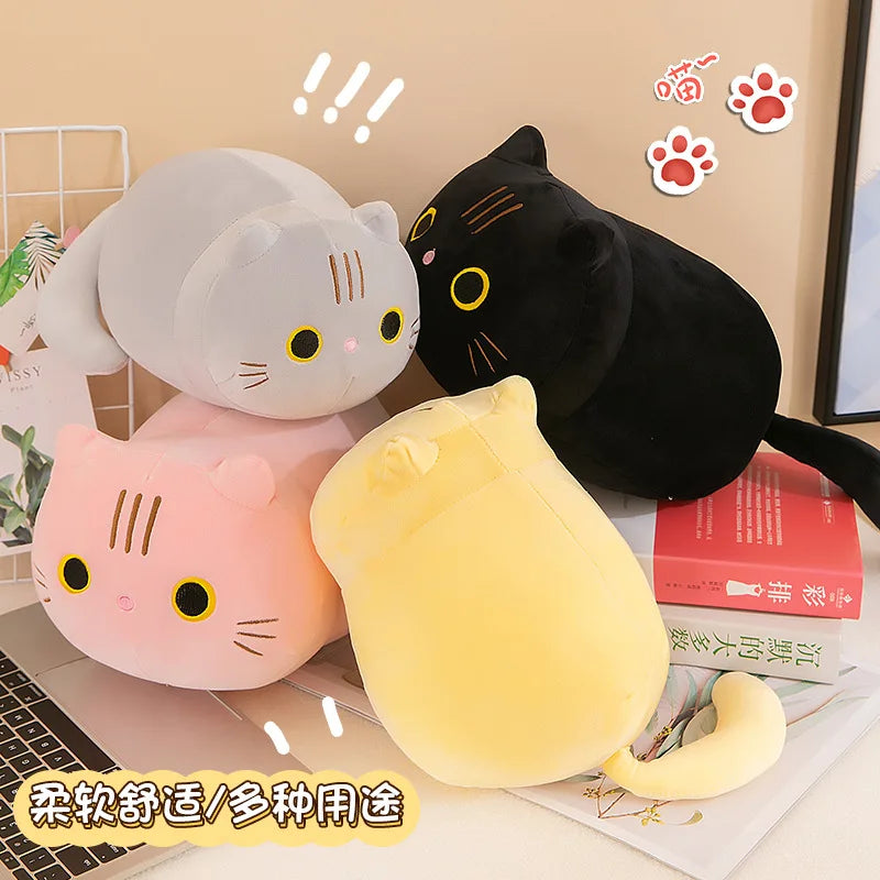 Cat Toy Soft Cute Brown Stuffed Animal Cat Pillow