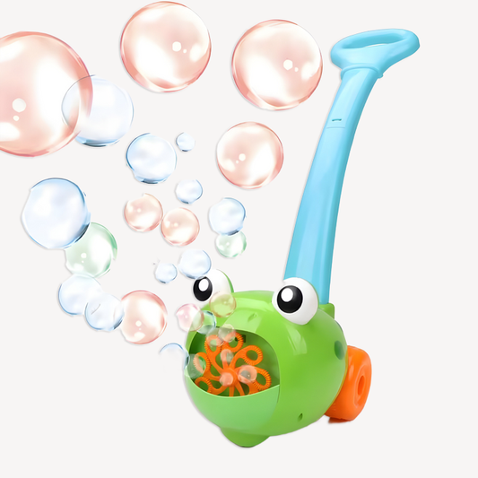 [SG] Wanna Bubbles | Cute Frog theme Walker for children with Bubble Blower | Bubble Solution Included