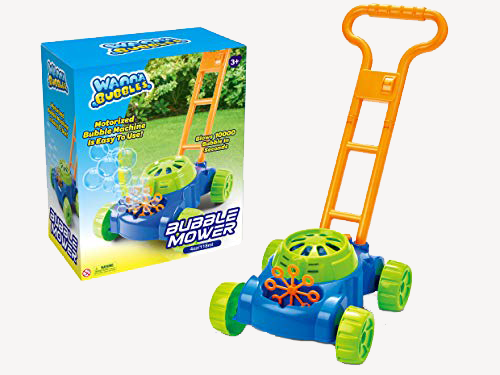 [SG] Wanna Bubbles Lawn Mower Bubble Machine | Bubble Solution is Included | Bubble Maker for Kids Toddlers & Children
