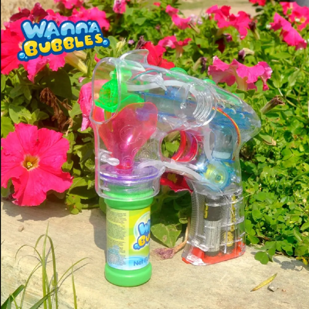 [SG] Wanna Bubbles | Bubble Blaster Set | No Battery required | 2oz/50ml Bubble Solution Included