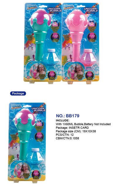[SG] Wanna Bubbles Princess Wand Bubble Bower Set | Bubble Blower for children comes with 4oz/118ml Bubble Solution