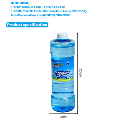 [SG] Wanna Bubbles | Bubble Solution Refill 500ml 1000ml | For Bubble Gun Bubble Machine | Safe for Children