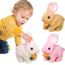 [SG] Cute Bunny Rabbit With Carrot Toy Squeaking Toy Running Toy