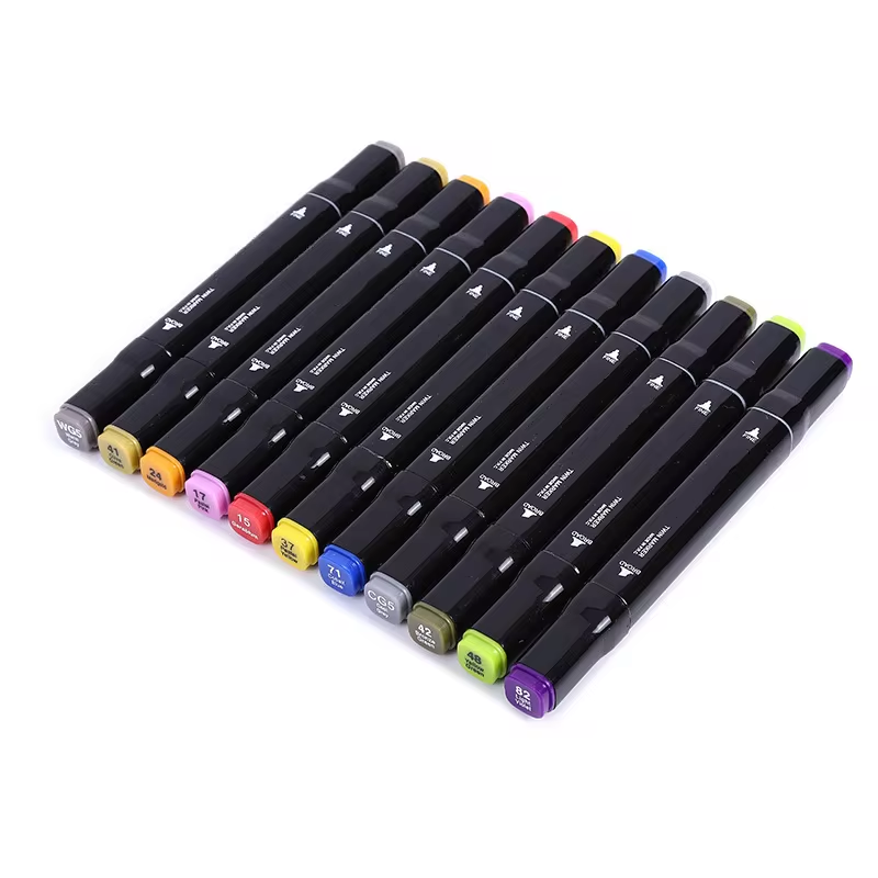 Mr Bonch | Dual Head Marker Set | Markers in Pouch Set | Available in 24, 36, 48, 60 or 80 piece set stationery