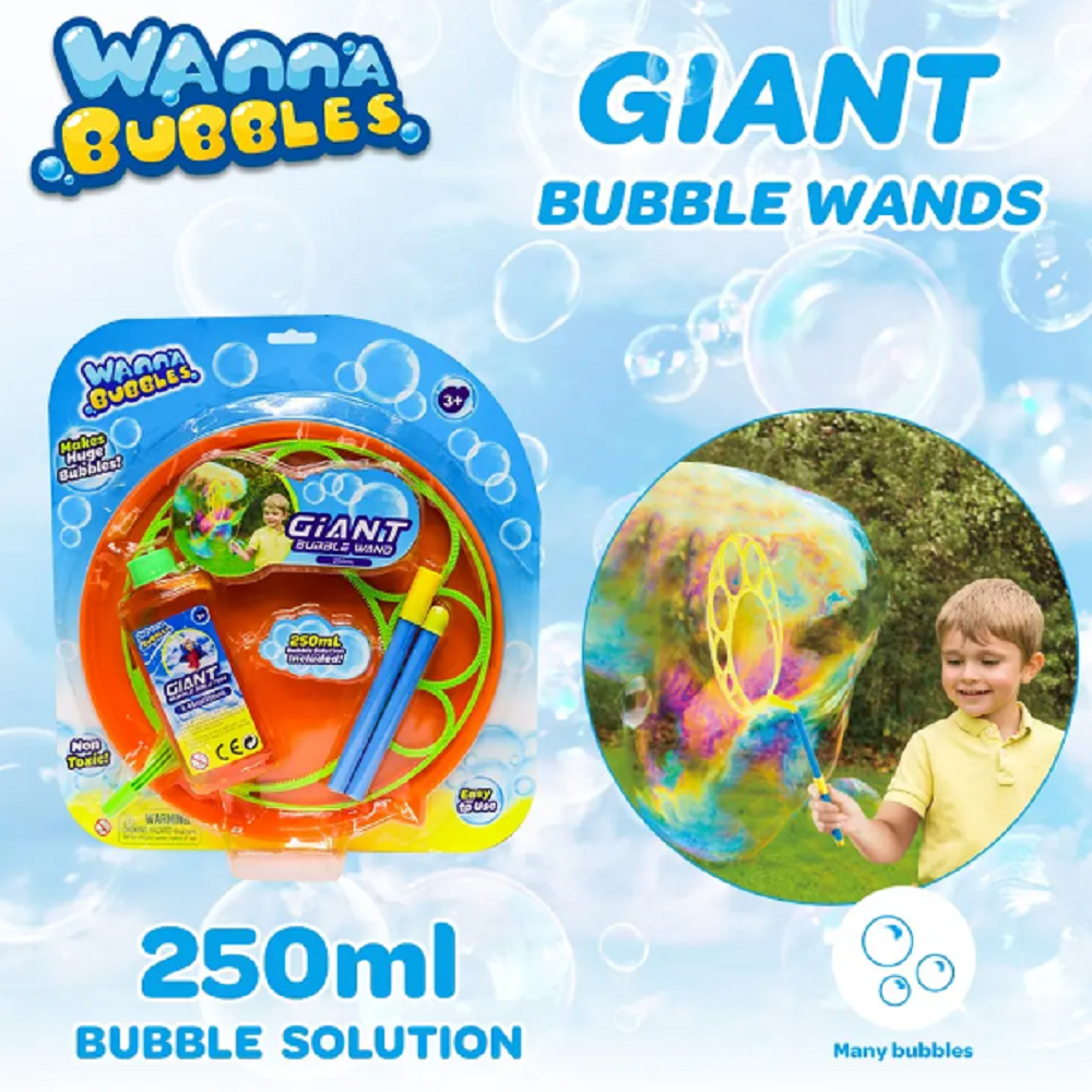 [SG] Wanna Bubbles| Giant Bubble Wand| 250ml Bubble Solution Provided| Giant Bubble Toy for Children