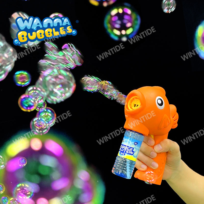 [SG] Wanna Bubbles | SHARK / GOLD FISH BUBBLE BLASTER | 2oz/56ml Bubble Solution Included