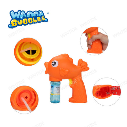 [SG] Wanna Bubbles | SHARK / GOLD FISH BUBBLE BLASTER | 2oz/56ml Bubble Solution Included