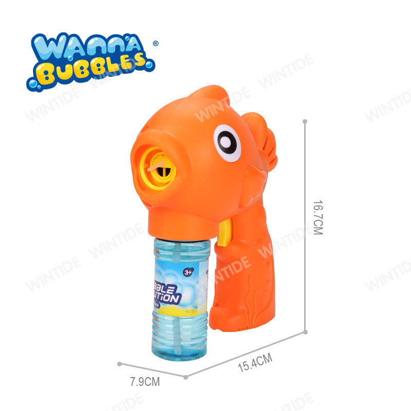 [SG] Wanna Bubbles | SHARK / GOLD FISH BUBBLE BLASTER | 2oz/56ml Bubble Solution Included