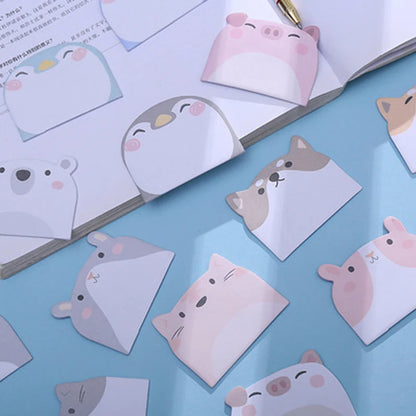 Cartoon Sticky Notes Kawaii Penguin Pig Bear Cat Memo Pads Sticker