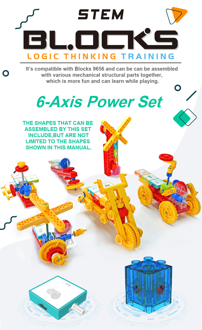 [SG] Mr Bonch STEM 6 Axis Power Set - 6 Block Modules | Battery included | For Children above 8 Years old |