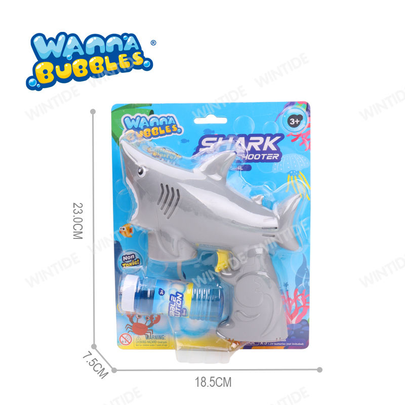 [SG] Wanna Bubbles | SHARK / GOLD FISH BUBBLE BLASTER | 2oz/56ml Bubble Solution Included