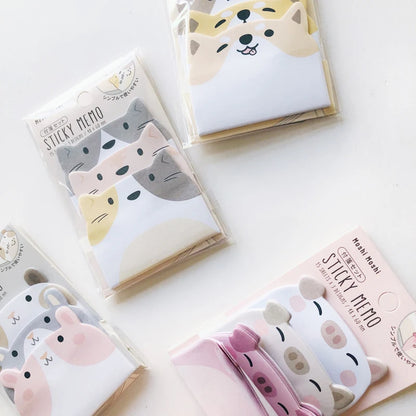 Cartoon Sticky Notes Kawaii Penguin Pig Bear Cat Memo Pads Sticker