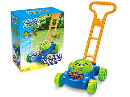 [SG] Wanna Bubbles Lawn Mower Bubble Machine | Bubble Solution is Included | Bubble Maker for Kids Toddlers & Children