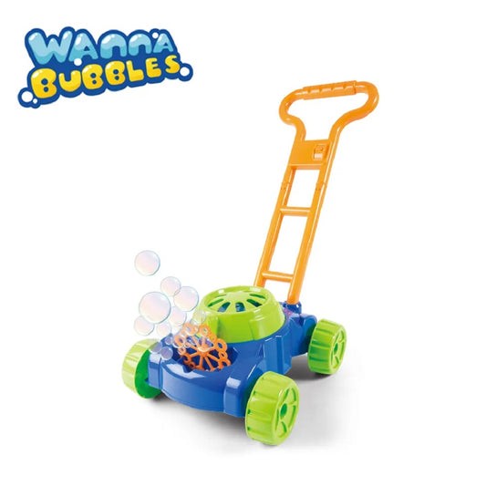 [SG] Wanna Bubbles Lawn Mower Bubble Machine | Bubble Solution is Included | Bubble Maker for Kids Toddlers & Children