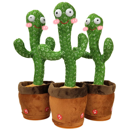 [SG] Mr Bonch Dancing Cactus Toy with LED Lights | Recordable Mic with Cute voice playback | 120 Songs