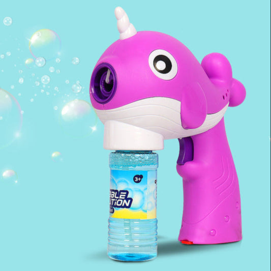 [SG] Wanna Bubbles Narwhale Bubble Shooter Set | Bubble Gun for children comes with 2oz/56ml Bubble Solution