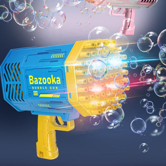 [SG] Mr Bonch 69 Holes Bubble Machine Gun | Bubble Solution & Battery Included | Bubble Maker for Kids Toddlers Children