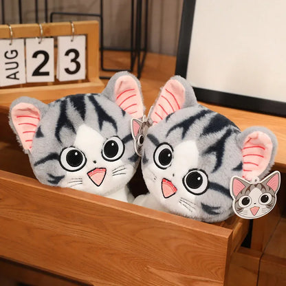 Black And White Standing Cheese Cat Plush Toy Soft Stuffed