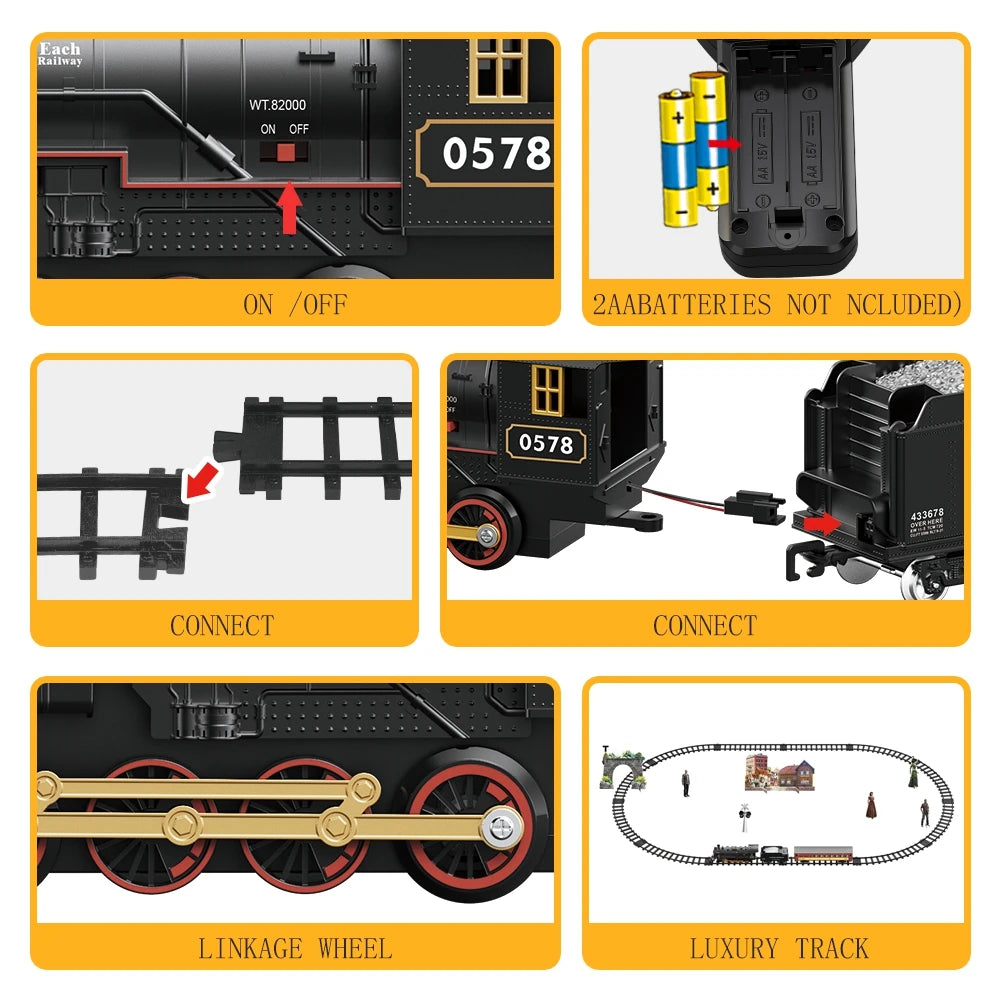 RC Train Toys Simulation Train Remote Control