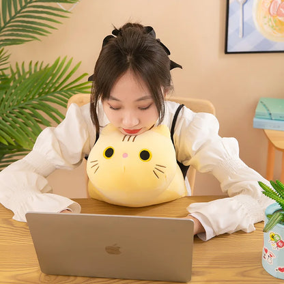 Cat Toy Soft Cute Brown Stuffed Animal Cat Pillow