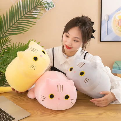 Cat Toy Soft Cute Brown Stuffed Animal Cat Pillow