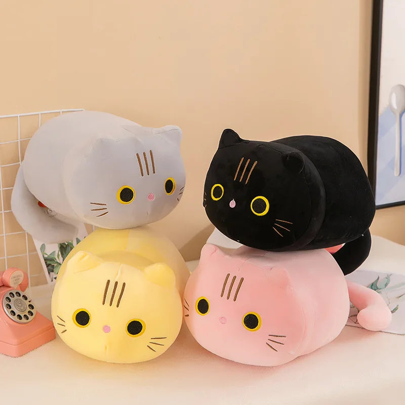 Cat Toy Soft Cute Brown Stuffed Animal Cat Pillow