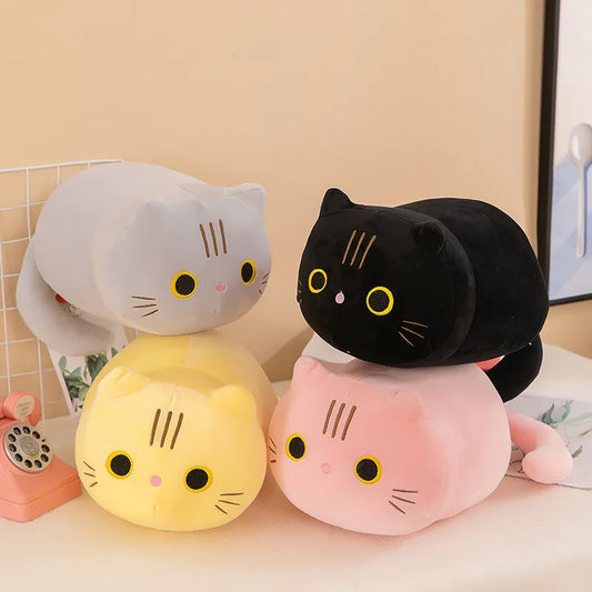 Cat Toy Soft Cute Brown Stuffed Animal Cat Pillow