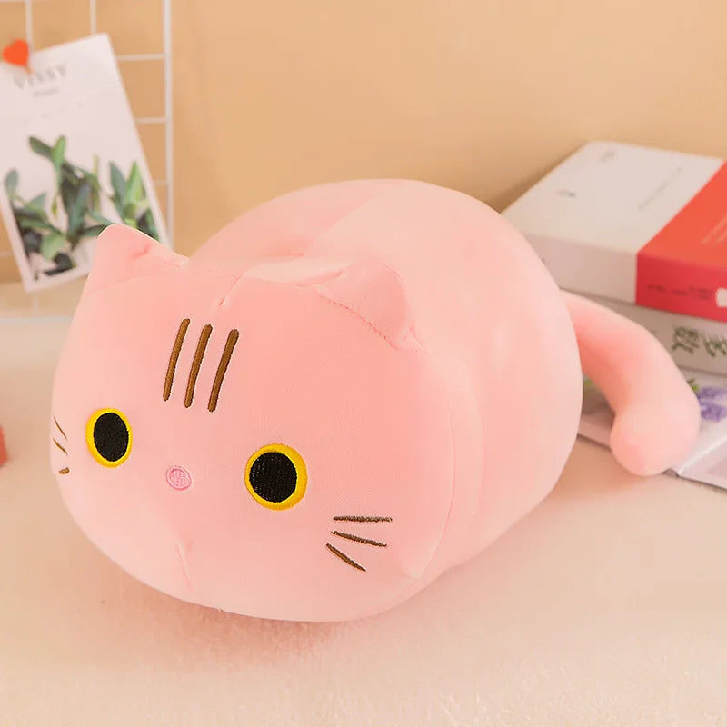 Cat Toy Soft Cute Brown Stuffed Animal Cat Pillow