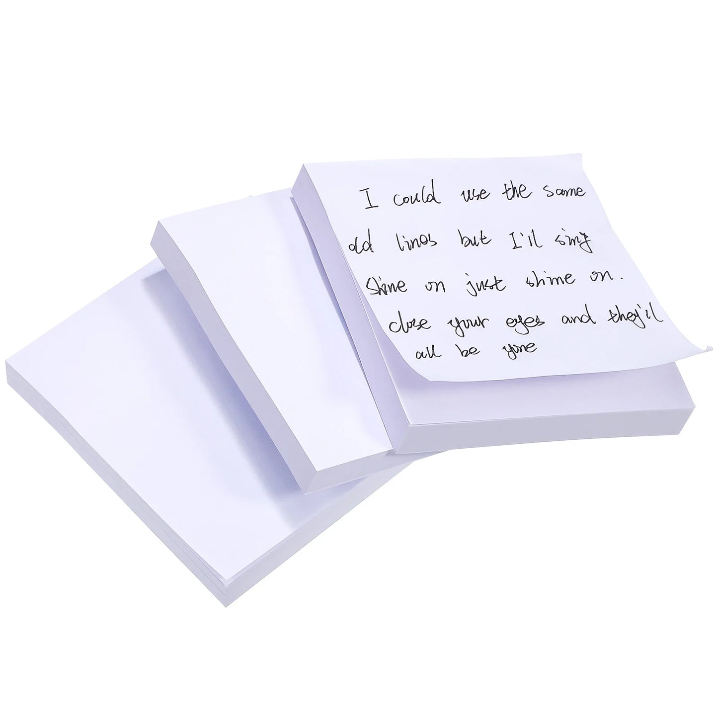 3 Pcs Student Stationery White Sticky Notes