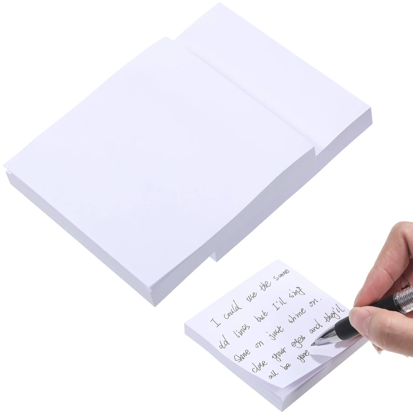 3 Pcs Student Stationery White Sticky Notes
