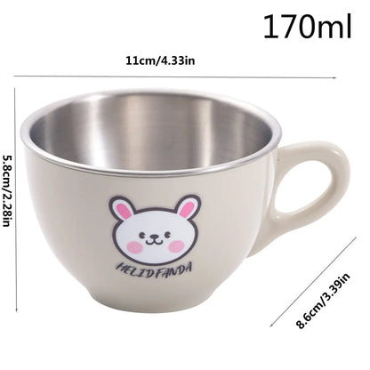 Cute Double Wall Milk Coffee Cup